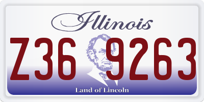 IL license plate Z369263