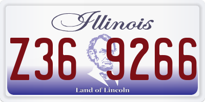 IL license plate Z369266