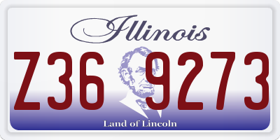 IL license plate Z369273