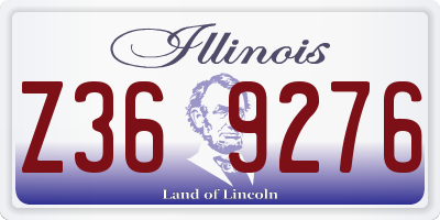 IL license plate Z369276