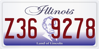 IL license plate Z369278