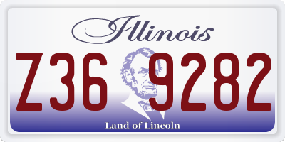 IL license plate Z369282