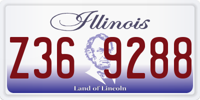 IL license plate Z369288