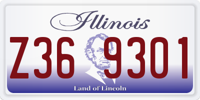 IL license plate Z369301