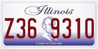 IL license plate Z369310