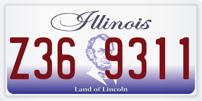 IL license plate Z369311