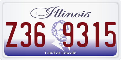 IL license plate Z369315
