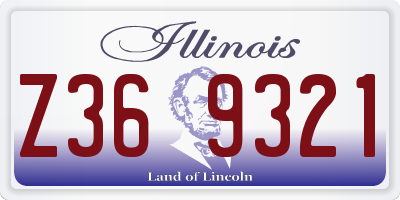 IL license plate Z369321