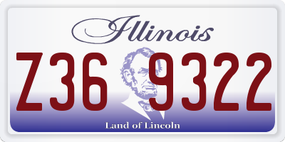 IL license plate Z369322