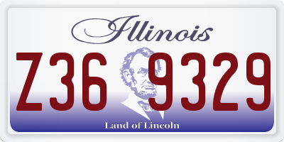 IL license plate Z369329
