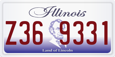 IL license plate Z369331