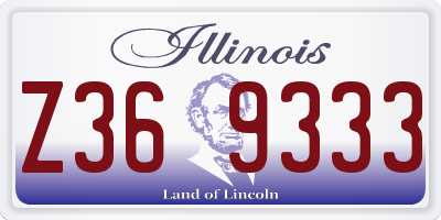 IL license plate Z369333