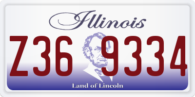 IL license plate Z369334