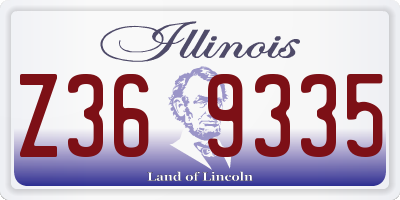 IL license plate Z369335