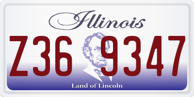 IL license plate Z369347