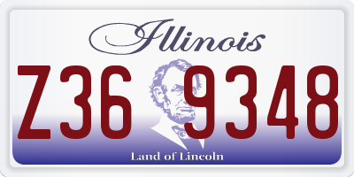 IL license plate Z369348