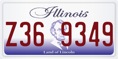IL license plate Z369349