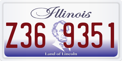 IL license plate Z369351