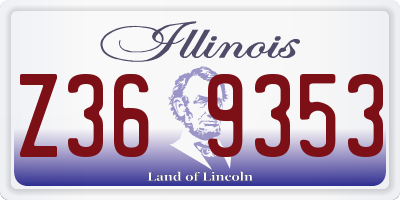 IL license plate Z369353