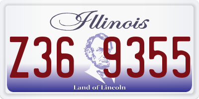 IL license plate Z369355