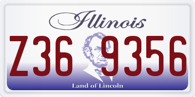 IL license plate Z369356