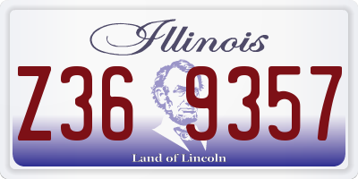 IL license plate Z369357