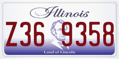 IL license plate Z369358
