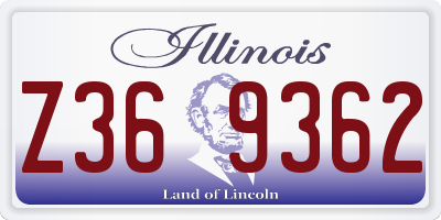 IL license plate Z369362