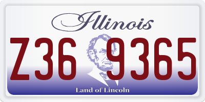 IL license plate Z369365