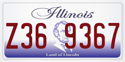 IL license plate Z369367