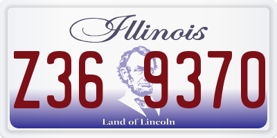 IL license plate Z369370