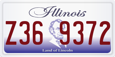 IL license plate Z369372