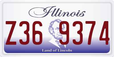 IL license plate Z369374