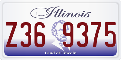 IL license plate Z369375