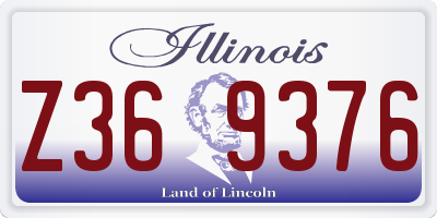 IL license plate Z369376
