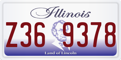 IL license plate Z369378
