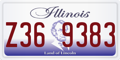 IL license plate Z369383