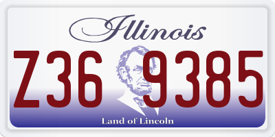 IL license plate Z369385