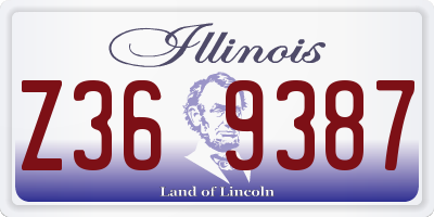 IL license plate Z369387