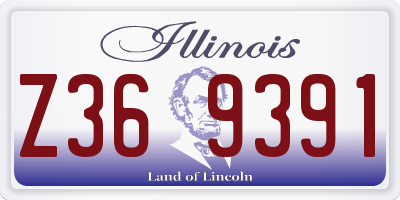 IL license plate Z369391