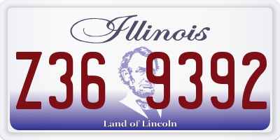 IL license plate Z369392