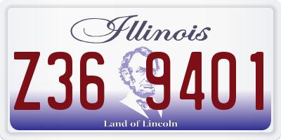 IL license plate Z369401