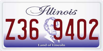 IL license plate Z369402