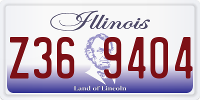 IL license plate Z369404