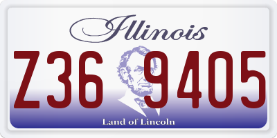 IL license plate Z369405