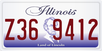 IL license plate Z369412