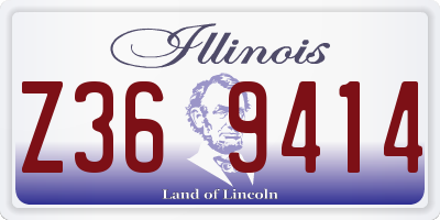 IL license plate Z369414