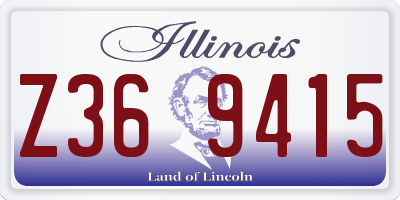 IL license plate Z369415