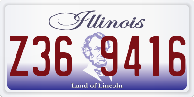 IL license plate Z369416