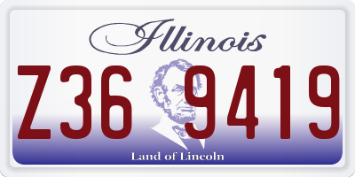 IL license plate Z369419